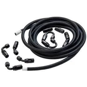69are0 Maxpeedingrods An-6 Nylon Stainless Steel Braided Fuel Hose End Adapter Kit Oilline 16ft