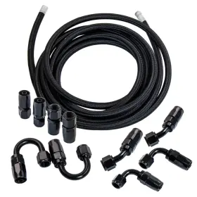 Bz43u5 Maxpeedingrods 6an Oil Fuel Line 16ft Braided Hose With 10pc Swivel Fittings Kit Universal Bz43u5 Maxpeedingrods 6an Oil Fuel Line 16ft Braided Hose With 10pc Swivel Fittings Kit Universal