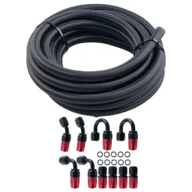 C7634j Maxpeedingrods 16ft An-6 Stainless Steel Braided Fuel/oil/gas Hose Line Fitting End Set/kit