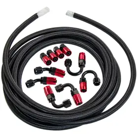 Ewkf6i Maxpeedingrods 6an 16ft An6 Braided Gas/fuel/oil Line Hose New End Fitting Fuel Kit Ewkf6i Maxpeedingrods 6an 16ft An6 Braided Gas/fuel/oil Line Hose New End Fitting Fuel Kit