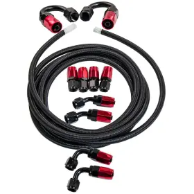 H1uqgp Maxpeedingrods 6an An6 16ft Stainless Steel Braided Fuel Line Hose With 10 Swivel Fitting Ends H1uqgp Maxpeedingrods 6an An6 16ft Stainless Steel Braided Fuel Line Hose With 10 Swivel Fitting Ends