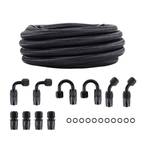 Htn7ms Maxpeedingrods 6an 20ft Fuel Line Hose Kits Nylon Stainless Steel Braided Oil Fitting New