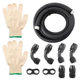 Jmt6uq Maxpeedingrods 12an 10ft Fuel Line Hose Fitting Kit Nylon Braided Oil Steel Black Jmt6uq Maxpeedingrods 12an 10ft Fuel Line Hose Fitting Kit Nylon Braided Oil Steel Black