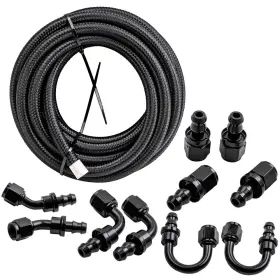 L43u5d Maxpeedingrods 6an An-6 20ft Fitting Steel Nylon Braided Oil Fuel Line Swivel Hose End 500psi