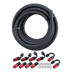Qg4tmx Maxpeedingrods 16ft An6 6an Braided Gas/fuel/oil Line Hose With End Fitting Kit New