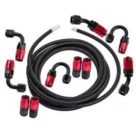 Rie2n1 Maxpeedingrods 16ft An6 6an Braided Gas/fuel/oil Line Hose With End Fitting Steel Rie2n1 Maxpeedingrods 16ft An6 6an Braided Gas/fuel/oil Line Hose With End Fitting Steel