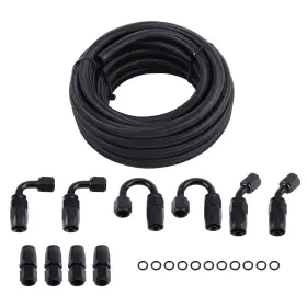 T65doc Maxpeedingrods 6-an 20ft Fuel Line Hose Kits Nylon Stainless Steel Braided Oil Fitting Set T65doc Maxpeedingrods 6-an 20ft Fuel Line Hose Kits Nylon Stainless Steel Braided Oil Fitting Set