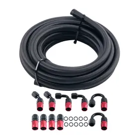 Td30s8 Maxpeedingrods An6 16ft Stainless Steel Braided Fuel Hose Oil Line Fitting Straight Degree
