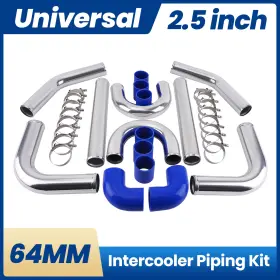 Maxpeedingrods Uhf1ms Universal 2.5 Inch And 3 Intercooler Piping Kit T-bolt Clamps Silicone Hose 8/12pcs