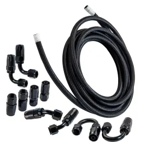 Vhc4uq Maxpeedingrods An6 -6an Fitting Stainless Steel Nylon Braided Oil Fuel Hose Line 16ft Kit Safe