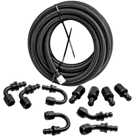 Maxpeedingrods Xi9jvn An6 Fitting Stainless Steel Nylon Braided Oil Hose Line Push Lock End Kit