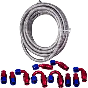 Z74jx9 Maxpeedingrods 6an/8an/10an/12an/16an/20an 5ft/10ft/12ft/16ft/20ft Oil Line Fuel Hose New