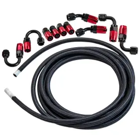 Zuw7ia Maxpeedingrods 16ft An-6 Stainless Steel Braided Fuel/oil/gas Hose Line Fitting End Set/kit Zuw7ia Maxpeedingrods 16ft An-6 Stainless Steel Braided Fuel/oil/gas Hose Line Fitting End Set/kit