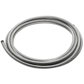 Fv4422 Mojtbe 25ft 6an Fuel Line Hose An6 3/8 Inch Silver Stainless Steel Braided Universal Cpe