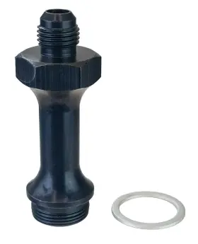 65148 Moroso Carburetor Fuel Inlet Fitting 7/8 Inch -20 To -6 An 3 Black