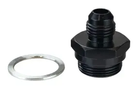 65150 Moroso Carburetor Fuel Inlet Fitting 7/8 Inch -20 To -6 An 1 Black