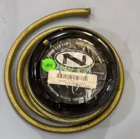 Nbh-2503 Namz 3/8 Inch Id Brass Braided Thermoid Rubber Oil Line Hose About 17ft Nbh-2503 Namz 3/8 Inch Id Brass Braided Thermoid Rubber Oil Line Hose About 17ft