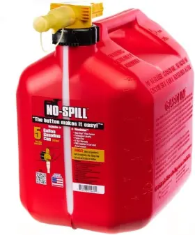 Nsp-1460  No-spill 5 Gallon Gas Can For Fuel With View Stripe Red Plastic