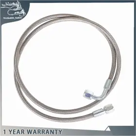 Ws1996960st Nurniacl Turbo Oil Feed Line 48 Inch Length Hose Steel Braided 4an 90 Degree Straight Ws1996960st Nurniacl Turbo Oil Feed Line 48 Inch Length Hose Steel Braided 4an 90 Degree Straight