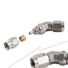 Oginodaisukeusa 412562619253 An-3 3/8 X 24 Unf 45 Degree Brake Swivel Hose Ends Fitting Stainless Steel Motor