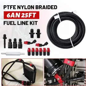 Poseng36521 Paballa 6an 3/8 Inch Ptfe Ls Swap Efi Fuel Line Fitting Kit E85 Stainless Steel Braided Poseng36521 Paballa 6an 3/8 Inch Ptfe Ls Swap Efi Fuel Line Fitting Kit E85 Stainless Steel Braided