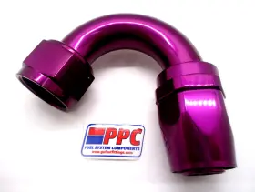 2091216pp Performance Plumbing Components 16 An 120 Degree Swivel Hose End Show Polished Purple Anodized Aluminum
