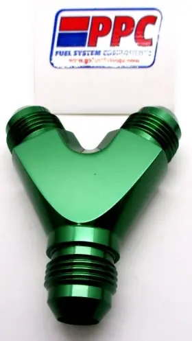 6260cpgg Performance Plumbing Components 06an In X Out Full Flow Fitting Show Polished Green Anodiz Alum