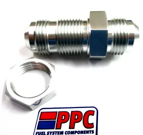 832-16ps Performance Plumbing Components 16 An Bulkhead Fitting Show Polished Simchrome Silver Anodized Alum With Nut