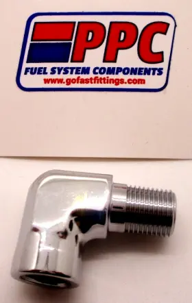 914-01pch Performance Plumbing Components Show Chrome Plated Gr6061t6 1/8 Inch Npt Male To Fem Pipe 90 Deg Street El