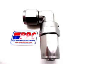 F8090-10pt Performance Plumbing Components 10an Forged Show Polished Titanium Gray Anodized 90 Deg Swivel Hose End