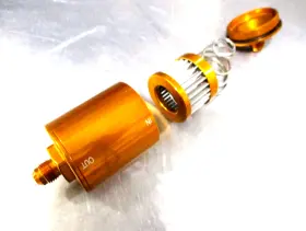 Ff201-06pg Performance Plumbing Components 06 An Pol Gold Billet Alum Fuel Filter 10 Micron S.s Element E85 Ethanol Race