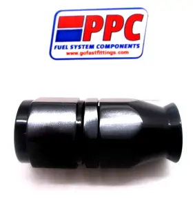 Tef6001-10pbk Performance Plumbing Components 10 An Straight Hose End For Ptfe Tef Show Polished Black Anodiz Aluminum
