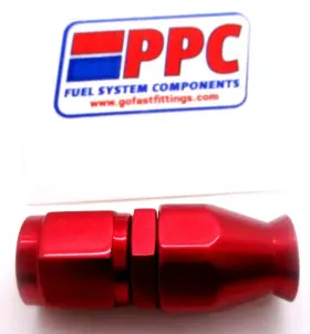 Tef6001-10pr Performance Plumbing Components 10 An Straight Hose End For Ptfe Tef Show Polished Red Anodized Aluminum