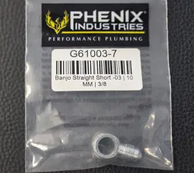 G61003-7 Phenix Industries Banjo Straight Short -03 An 3/8 Mm Aluminum Fitting G61003-7 Phenix Industries Banjo Straight Short -03 An 3/8 Mm Aluminum Fitting