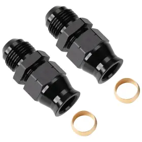 Podavelle Af133-5/16-08-2bk 8an Male Flare To 5/16 Inch Hardline Compression Fitting Black - 2pcs