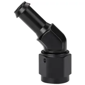 Podavelle Pv102-06-3/8-45bk 6an Female To 3/8 Barb 45 Degree Swivel Hose Fitting Adapter Aluminum Black