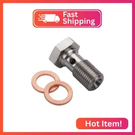 Pv149-m1010ss Podavelle M10x1.0 Metric Stainless Steel Single Banjo Bolt Brake Fitting Adapter