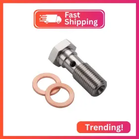 Pv149-m12125ss Podavelle M12x1.25 Metric Stainless Steel Single Banjo Bolt Brake Fitting Adapte