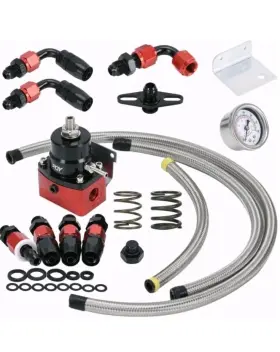 Fpr89-qy Pqy Adjustable Fuel Pressure Regulator Kit 3-70psi With 6an Return And Feed Port