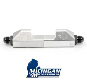 P00019 R2 Motorsports High Flow Billet Flex Fuel Sensor Mount Bracket With 8an Fittings