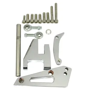 R6405 Racing Power Co-packaged Chrome Aluminum Alternator Bracket For Small Block
