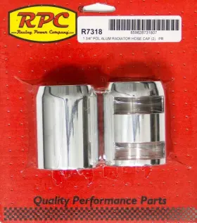 R7318 Racing Power Company Polished Radiator Hose End Pair