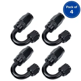 Racingcarpartshome R819475 4pcs Universal 6an 180 Swivel Hose End Fitting Adaptor For Cpe Oil Fuel Line