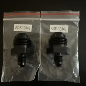 Adf-10j4j Ractronix -4 An Male To -10 Reducer Coupler Union Fitting Black 2 Pieces Adf-10j4j Ractronix -4 An Male To -10 Reducer Coupler Union Fitting Black 2 Pieces