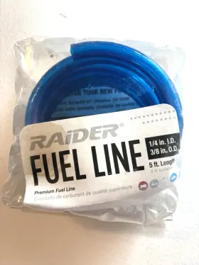 0202402840 Raider Fuel Line 1/4in Id 3/8in Od 5ft Blue Polyurethane Useful Subzero Temperatures