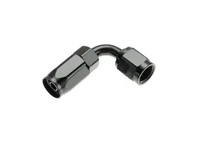 1090-04-2 Red Horse Performance Redhorse Aluminum Swivel Hose End 90 Bent -4 An Female-thread Black