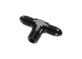 825-12-12-2 Red Horse Performance Redhorse Alum 3-way Tee Adapter Fitting 12an X 3/4 Inch Npt Blk