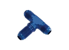 834-12-1 Red Horse Performance Redhorse 3-way Tee Hose Bulkhead Fitting -12an Male Threads Blu