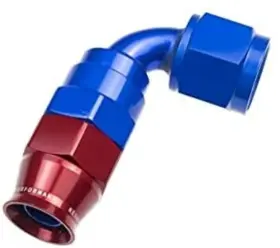 1290-08-1 Redhorse Red Horse Performance - 08 An 90 Degree Ptfe Reusable Hose End Blue