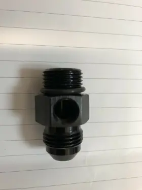 9193-08-08-2 Redhorse 8an Male X 8 Orb Adapter Fitting With 1/8 Gauge Port